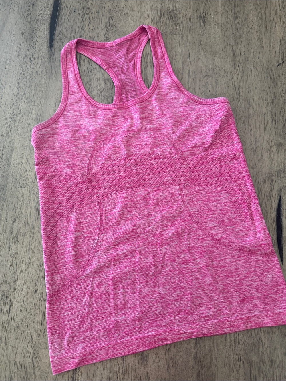 Lululemon heather pink swiftly tech racer back tank top size 8 workout